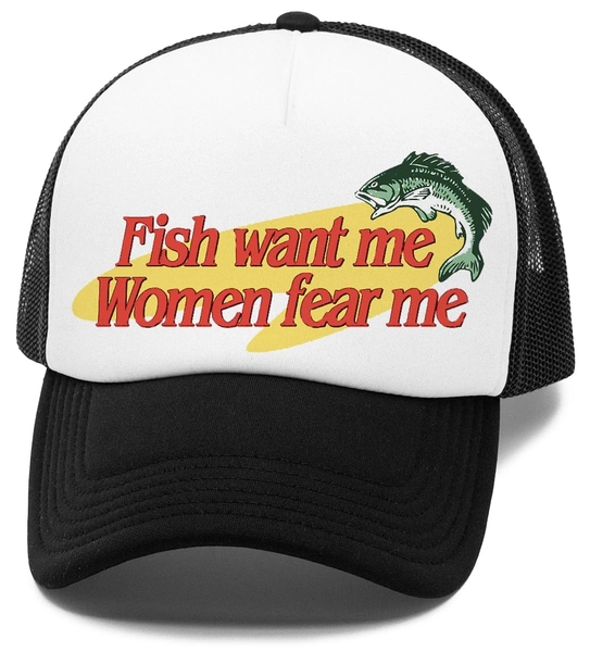 Fish Want Me Women Fear Me Baseball Head Cap Unisex Snapback