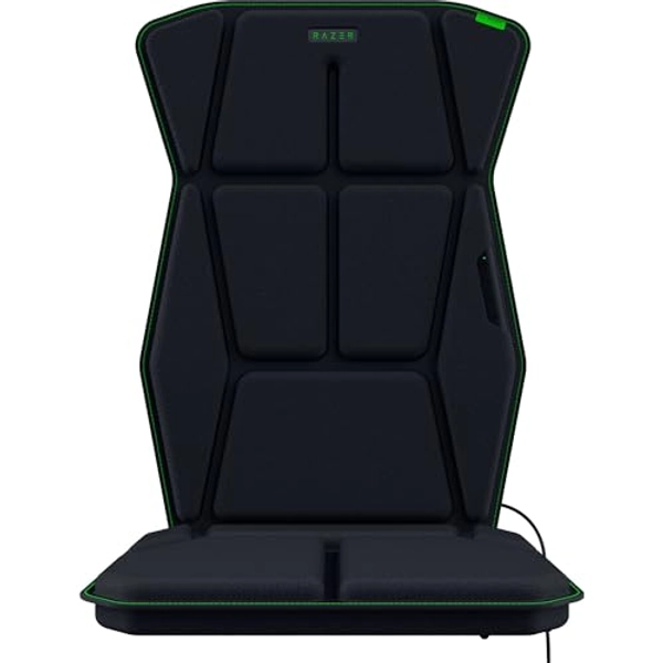 Razer Freyja HD Haptic Gaming Chair Cushion: Multi-Directional Haptics - Haptic EQ Customization via Synapse - HyperSpeed Wireless & Bluetooth - Adjustable Strap for Universal Fit