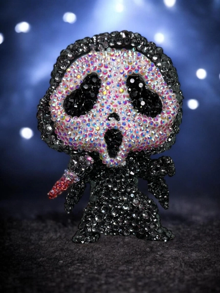 GHOSTFACE horror bejeweled bedazzled jewel scary movie rhinestone funko pop ready to ship