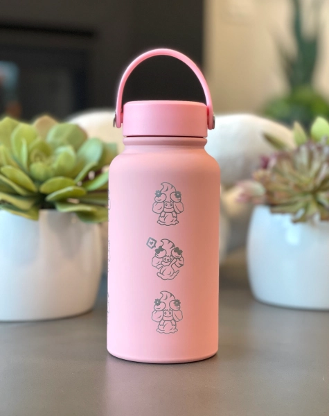 Cute Alcremie Water Bottle, Engraved Fairy Cream Swirl Forms Waterbottle Tumbler Coffee Tea Travel Mug Cup, Anime Birthday Gift
