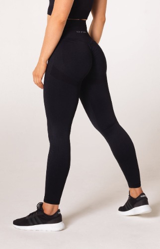 Define Seamless Scrunch Leggings - Black Marl - S