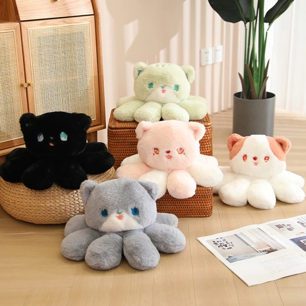 Octopus Kitty Stuffed Soft Cozy Kawaii Plushie