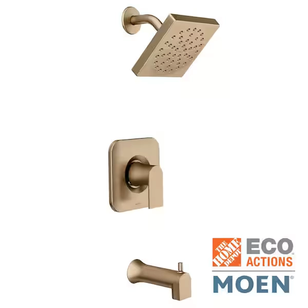 Genta Single-Handle 1-Spray Tub and Shower Faucet in Bronzed Gold (Valve Included)