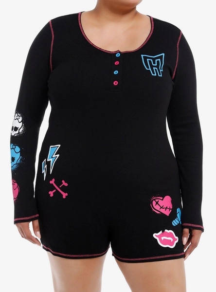 Monster High Icons Long-Sleeve Romper Plus Size
