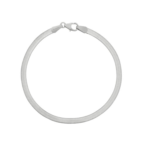 Marena Sterling Silver Herringbone Anklet