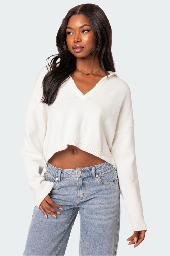 Marcie Oversize Cropped Sweater | CREAM / S
