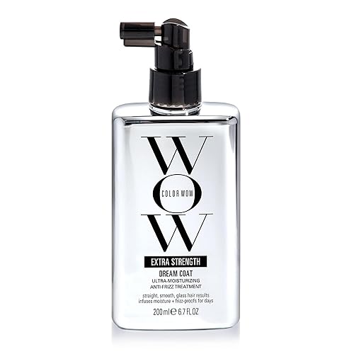 COLOR WOW Extra Strength Dream Coat – Powerful ultra moisturizing, anti humidity treatment for extremely frizz prone hair| glassy smooth, straight + resistant styles up to 3-4 washes - 6.7 Fl Oz (Pack of 1)