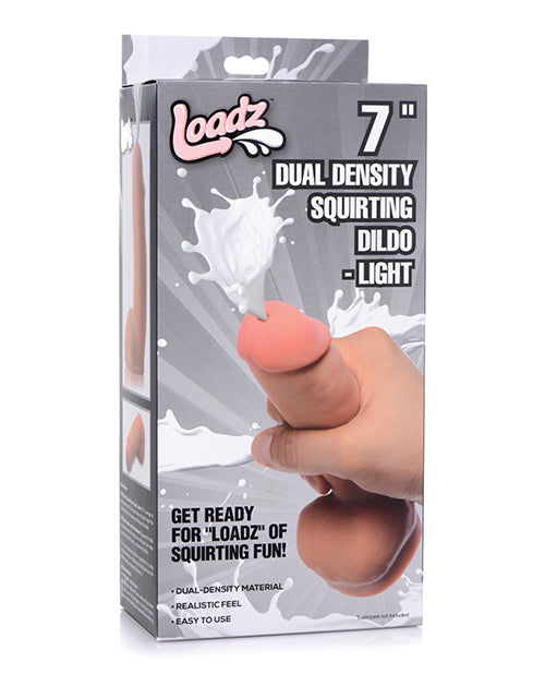 Loadz 7&quot; Dual Density Squirting Dildo - Light