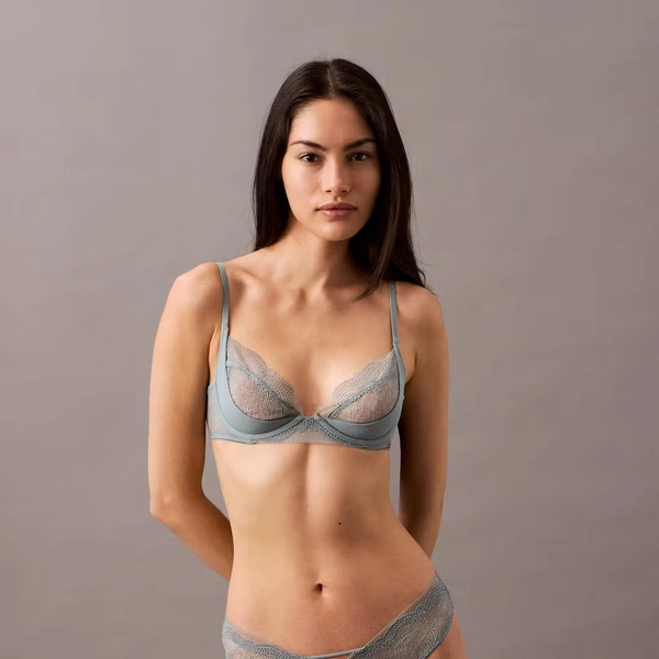 CK Black Geo Lace Thong