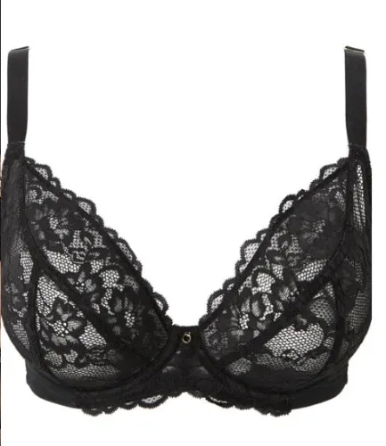 Sexy Lace Fuller Bust Non Padded Plunge Bra