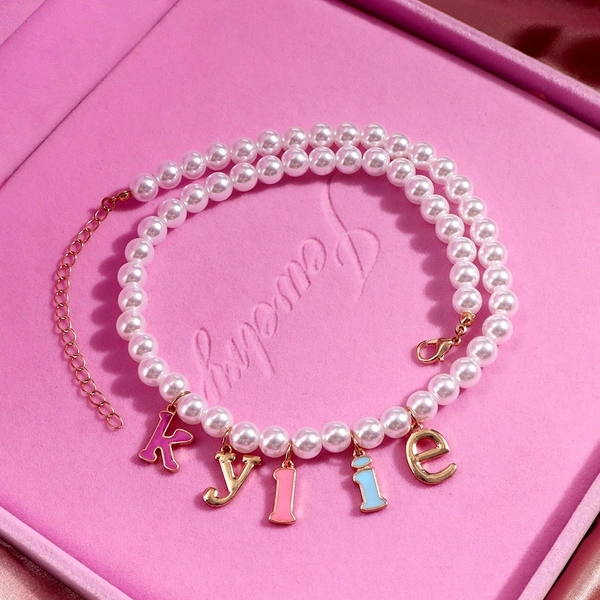 Personalized Pearl Name Necklace