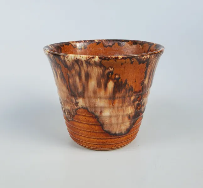 Brush McCoy Onyx Drip Glaze Flower Pot - Shape 385 - Mini Flower Planter Design - 4.25&quot;