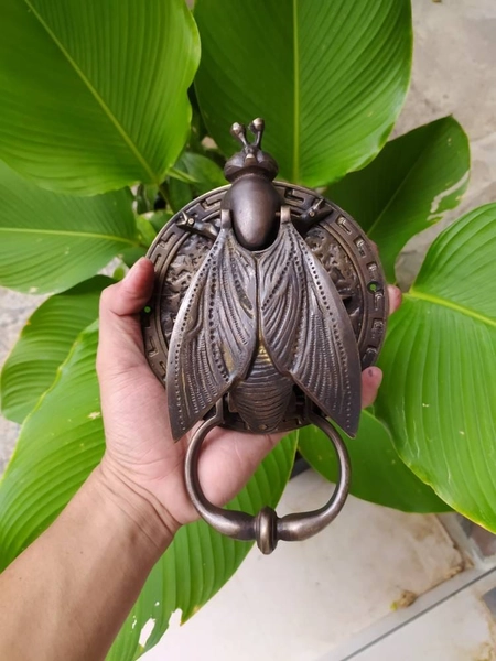 Old Vintage Antique Solid Brass Butterfly Knocker , solid Brass Unique Door Knocker Bell