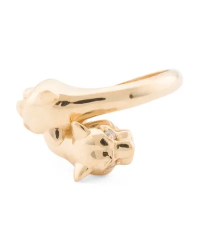 14kt Gold Panther Bypass Ring | Rings | T.J.Maxx