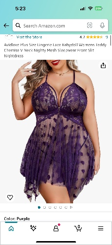 Lace babydoll lingerie 