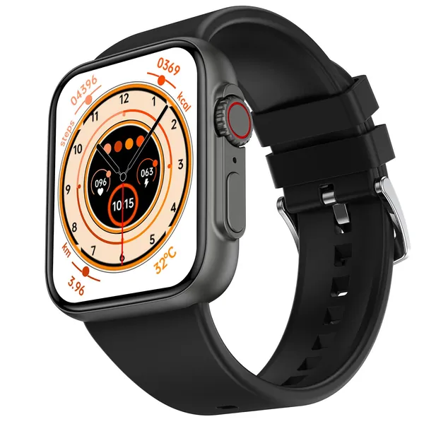 Fire-Boltt Gladiator 1.96" Biggest Display Smart Watch with Bluetooth Calling, Voice Assistant &123 Sports Modes, 8 Unique UI Interactions, SpO2, 24/7 Heart Rate Tracking, Rs 100 Off on UPI