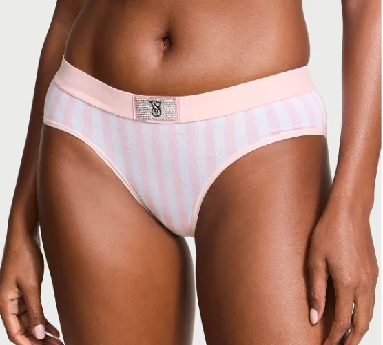 Buy Logo Cotton Lace-Waist Hiphugger Panty - Order Panties online 5000004816 - Victoria's Secret US