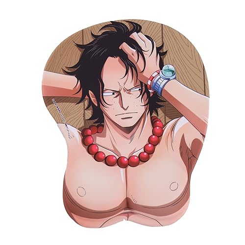 Boo Ace Anime Ace 3D Mouse Pad with Soft Wrist Rest Gaming 3D Mousepads 2Way Skin (MP-ACE) - MP-ACE