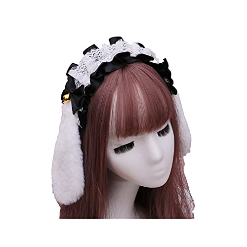 Faylay Cosplay Girl Plush Furry Bunny Ears Headwear Accessory Rabbit Headband - 1-bjh