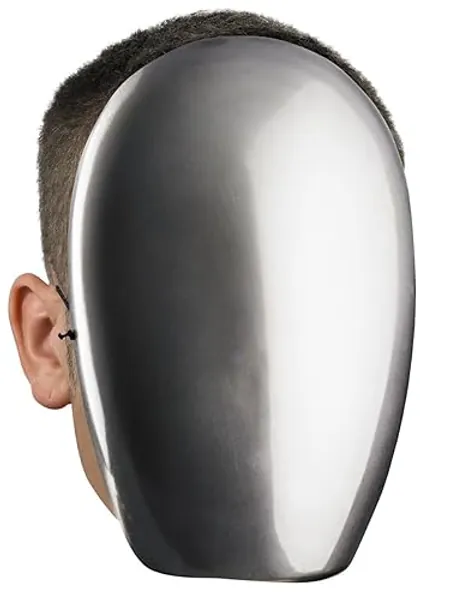 Disguise Costumes No Face Chrome Mask, Adult