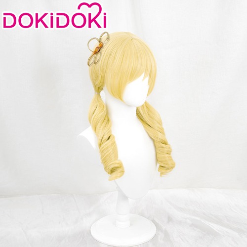 【Ready For Ship】DokiDoki Anime Puella Magi Madoka Magica Cosplay Tomoe Mami Cosplay Wig Long Curly Yellow Headwear | Tomoe Mami-Ready For Ship