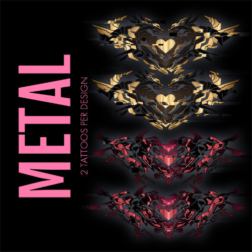 Cyber Succubus Womb Tattoos - Metal