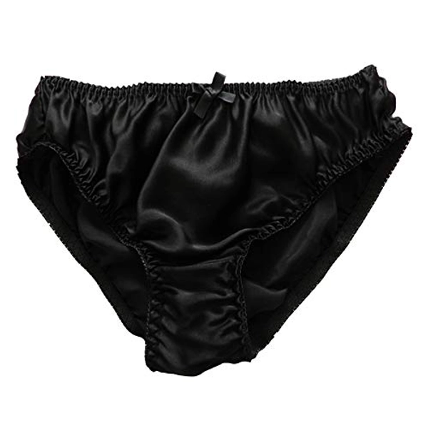 Panasilk Women Pure Mulberry Silk Panties Briefs Soft Underwear Size S M L XL - M - Black
