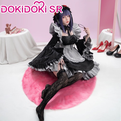 【M/L/XL In Stock】 DokiDoki-SR Anime Cosplay Costume Maid Black Dress | Costume Only-L-IN STOCK