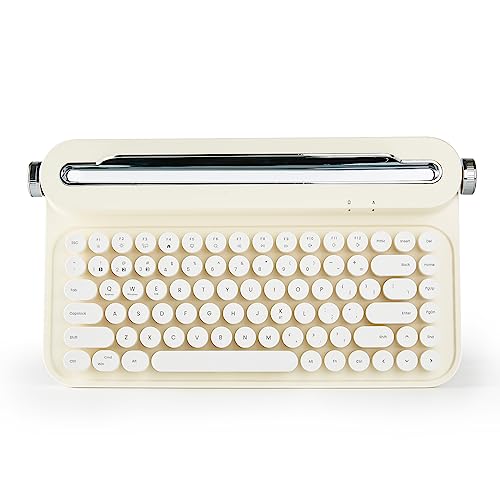 YUNZII: ACTTO B305 Wireless Typewriter Keyboard - Ivory Butter