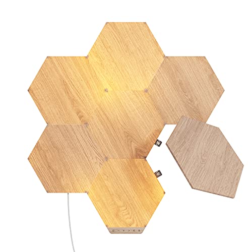 Nanoleaf: Elements Wood Hexagon LED Light Panels - 7 Pack Starter Kit