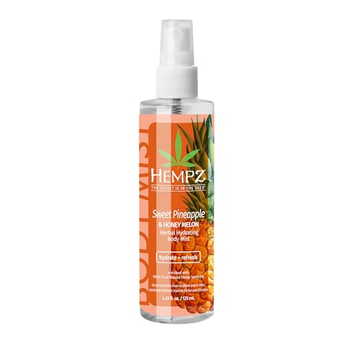 HEMPZ Body Mist - Refreshing Sweet Pineapple & Honey Melon Fragrance 125 ml, Perfume & Body Spray For Women, Made With 100% Hemp Seed Oils, Refreshing & Light - Fruity - 125 ml (Pack of 1)