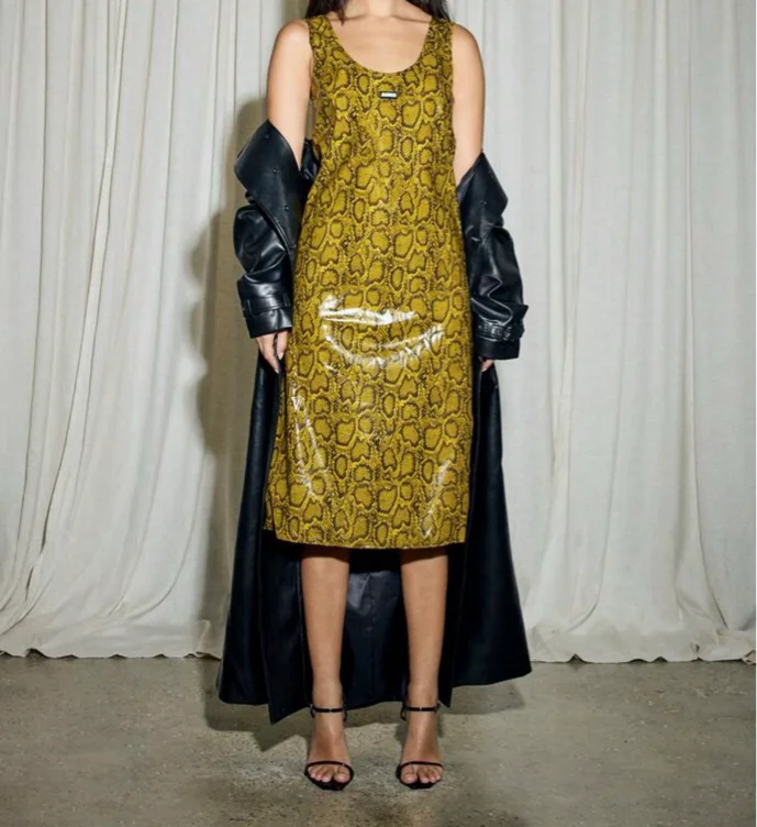Snake print dress