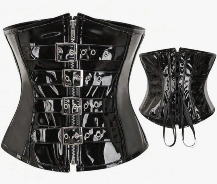 Corset black vinyl 