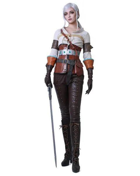 Miccostumes Women's Game Cosplay Costume with Belts Gloves and Bags