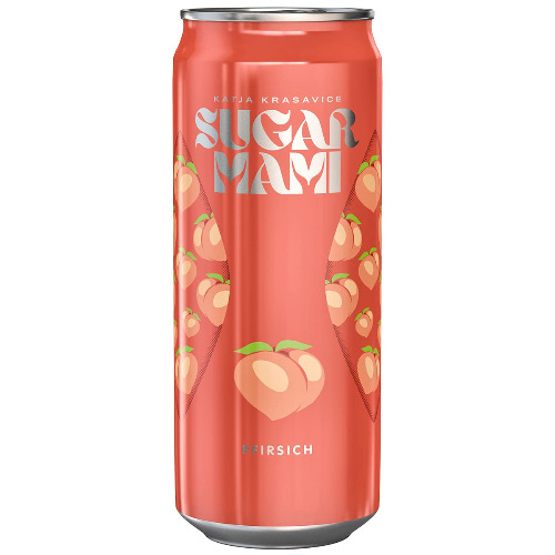 Sugar Mami 12er Set Pfirsich 12x 0,33L Katja Krasavice Peach inkl. Pfand EINWEG