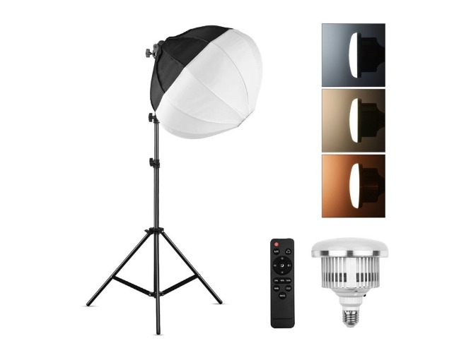 LED Foto Lampa China Ball Kulatý Lampionový Softbox + Stativ (4000 lm) - FOTOVĚCI