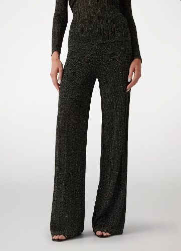 Marciano rib-knit sweater pants black multi