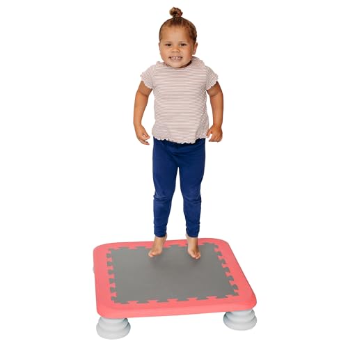 MagicMeadow Children’s Trampoline Board | An Autism-Friendly Sensory Toy for Active Play & Therapy, Inclusive Accessory for Sensory Fun! - Red