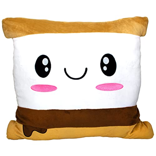 Scentco Smillows - Scented Stuffed Plush Pillows (S'Mores Marshmallow) - Accent, Throw, Decorative Pillows - Kids Room Decor, Gift for Kids - S'mores Marshmallow