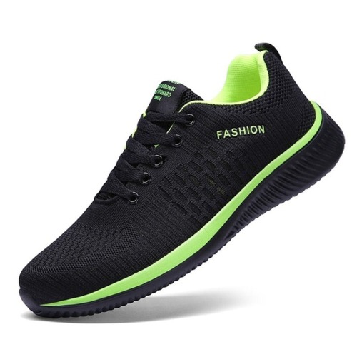 Men Lightweight Running Sneakers - Green / 9