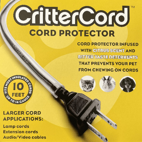 CritterCord citrus cord cable protector 10 feet for rabbits cats dogs pets up to 14 guage