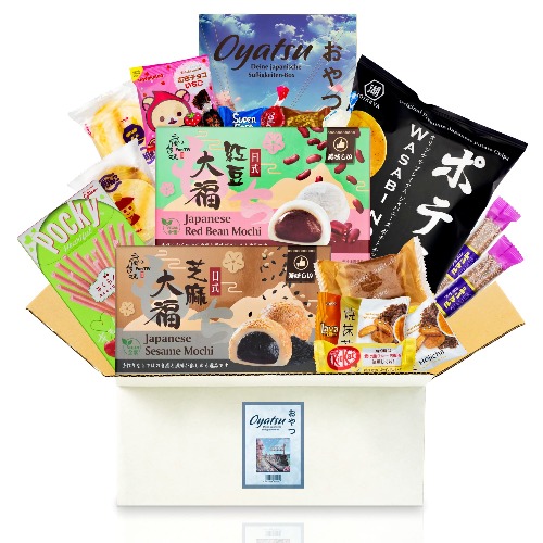getDigital Oyatsu Japan Box - Ausgewählter Mix aus 18 japanischen Snacks und Süßigkeiten, inklusive Broschüre - Süßigkeiten aus aller Welt