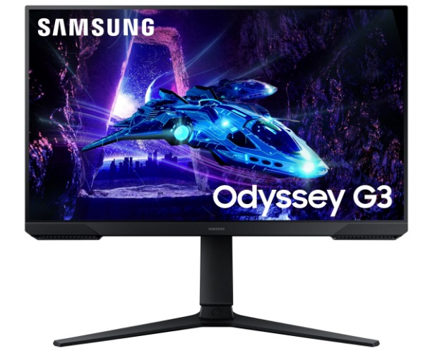 Samsung Odyssey G3 Gaming Monitor 60cm (24 inches), FHD 1920 X 1080, 180 Hz, 1ms(MPRT), AMD Freesync, DP, HDMI, Height, Tilt, Pivot Adjust Stand, Bezel-Less, Eye-Saver (LS24DG300EWXXL, Black) - Black