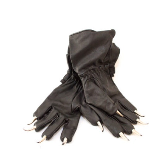 Wolfman Claw Gloves, Fit Guaranteed, Leather and Stainless Steel Claws - The Kink Shop