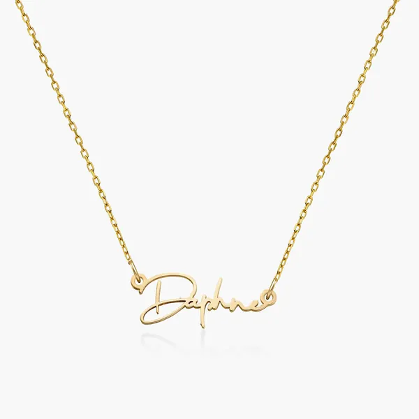 Belle Custom Name Necklace - 14k Solid Gold