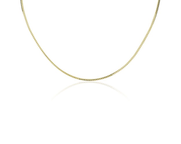 24" Franco Chain in 14k Yellow Gold (1.3 mm)