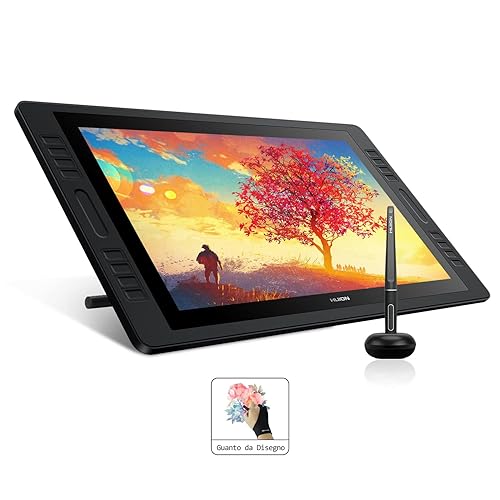 HUION Kamvas Pro 20 2019 Tavoletta Grafica con Display, 19,5 Pollici in Vetro Satinato Antiriflesso HD, 16 Tasti di Scelta rapida e 2 Barre di Tocco, Ottimale per Casa, Ufficio e E-learning - Kamvas Pro 20 2019(19,53 Pollici)