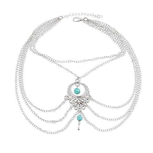 Barefoot Sandals Beach Foot Jewelry Turquoise Jewelry Anklet Chain Arm Chain Tassel