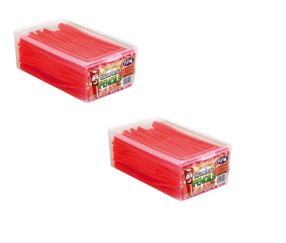 Fini Strawberry Pencils (Tub of 100) - 2 Pack