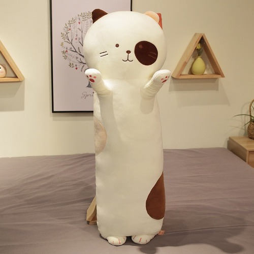 Cuddly Long Cat Plush (3 COLORS, 3 SIZES) - White / 32" / 80 cm